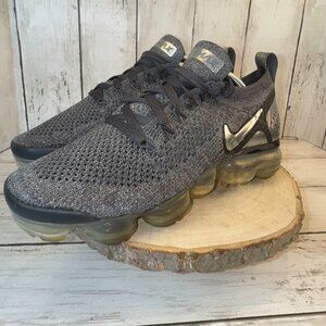 Nike Air Vapormax Flyknit 2 Chrome Womens Sz 6.5 Running Shoes 942843-013